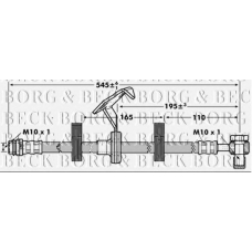 BBH7088 BORG & BECK Тормозной шланг