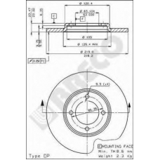 BS 7056 BRECO Тормозной диск