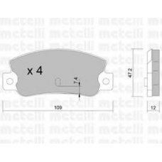 22-0035-0 METELLI Комплект тормозных колодок, дисковый тормоз