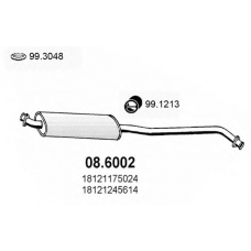 08.6002 ASSO Средний глушитель выхлопных газов