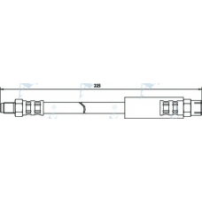 HOS3370 APEC Тормозной шланг