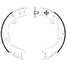 8DA 355 050-641 HELLA PAGID Комплект тормозных колодок, стояночная тормозная с