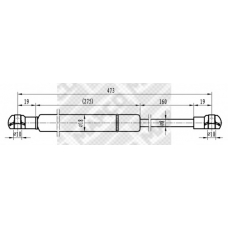 91707 MAPCO Газовая пружина, крышка багажник