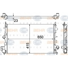 8MK 376 700-264 HELLA Радиатор, охлаждение двигателя