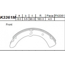 K3361M ASIMCO Комплект тормозных колодок