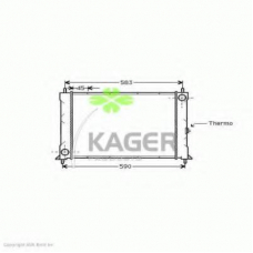 31-1336 KAGER Радиатор, охлаждение двигателя