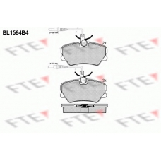 BL1594B4 FTE Комплект тормозных колодок, дисковый тормоз