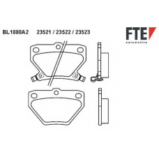 BL1880A2 FTE Комплект тормозных колодок, дисковый тормоз