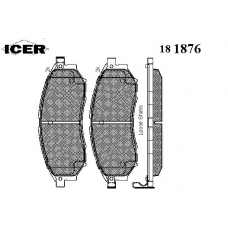 181876 ICER Комплект тормозных колодок, дисковый тормоз