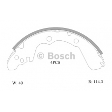 0 986 AB0 004 BOSCH Комплект тормозных колодок