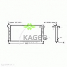 31-3592 KAGER Радиатор, охлаждение двигателя