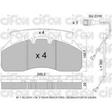 822-809-0K CIFAM Комплект тормозных колодок, дисковый тормоз