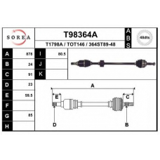 T98364A EAI Приводной вал