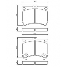 0 986 460 974 BOSCH Комплект тормозных колодок, дисковый тормоз