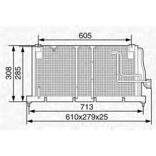 350203233000 MAGNETI MARELLI Конденсатор, кондиционер