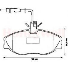 571898B BENDIX Комплект тормозных колодок, дисковый тормоз