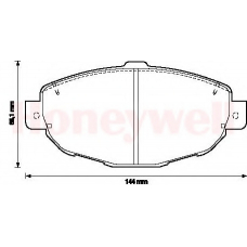 572364B BENDIX Комплект тормозных колодок, дисковый тормоз