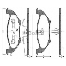 0 986 TB2 779 BOSCH Комплект тормозных колодок, дисковый тормоз