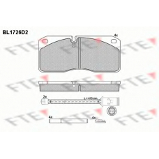 BL1726D2 FTE Комплект тормозных колодок, дисковый тормоз