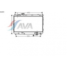 KA2084 AVA Радиатор, охлаждение двигателя