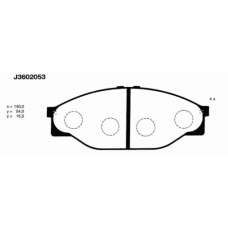 J3602053 NIPPARTS Комплект тормозных колодок, дисковый тормоз