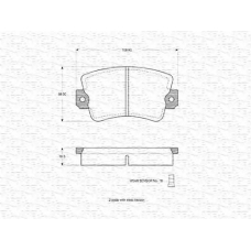 363702160706 MAGNETI MARELLI Комплект тормозных колодок, дисковый тормоз