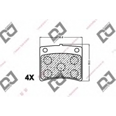 BP1233 DJ PARTS Комплект тормозных колодок, дисковый тормоз