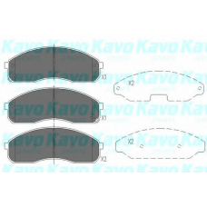 KBP-4012 KAVO PARTS Комплект тормозных колодок, дисковый тормоз