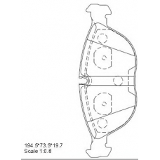 KD7772 ASIMCO Комплект тормозных колодок, дисковый тормоз