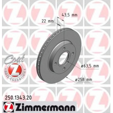 250.1343.20 ZIMMERMANN Тормозной диск