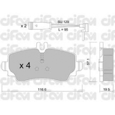 822-310-1K CIFAM Комплект тормозных колодок, дисковый тормоз