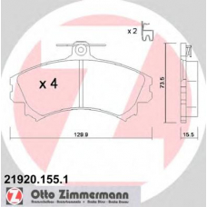 21920.155.1 ZIMMERMANN Комплект тормозных колодок, дисковый тормоз