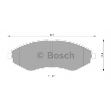 0 986 AB3 032 BOSCH Комплект тормозных колодок, дисковый тормоз