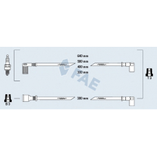 85271 FAE Комплект проводов зажигания