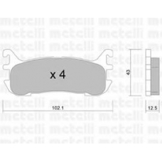 22-0393-0 METELLI Комплект тормозных колодок, дисковый тормоз