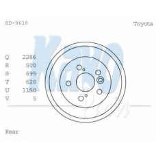 BD-9618 KAVO PARTS Тормозной барабан