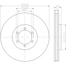 8DD 355 115-721 HELLA PAGID Тормозной диск