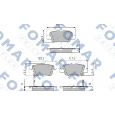 FO 862581 FOMAR ROULUNDS Комплект тормозных колодок, дисковый тормоз