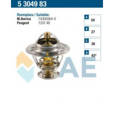 5304983 FAE Термостат, охлаждающая жидкость