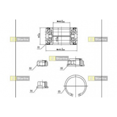 LO 03455 STARLINE Комплект подшипника ступицы колеса