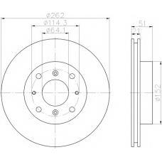 MDC429 MINTEX Тормозной диск