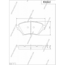 M360A65 NPS Комплект тормозных колодок, дисковый тормоз