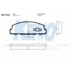 BP-1501 KAVO PARTS Комплект тормозных колодок, дисковый тормоз