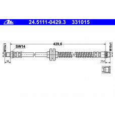 24.5111-0429.3 ATE Тормозной шланг