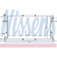 67703 NISSENS Радиатор, охлаждение двигателя