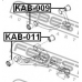 KAB-011 FEBEST Подвеска, рычаг независимой подвески колеса