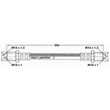 FBH6491 FIRST LINE Тормозной шланг