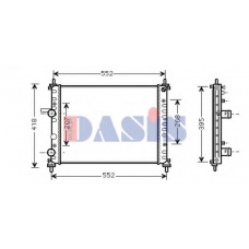 080091N AKS DASIS Радиатор, охлаждение двигателя