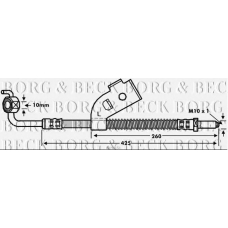 BBH6151 BORG & BECK Тормозной шланг