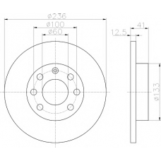 8DD 355 100-421 HELLA PAGID Тормозной диск